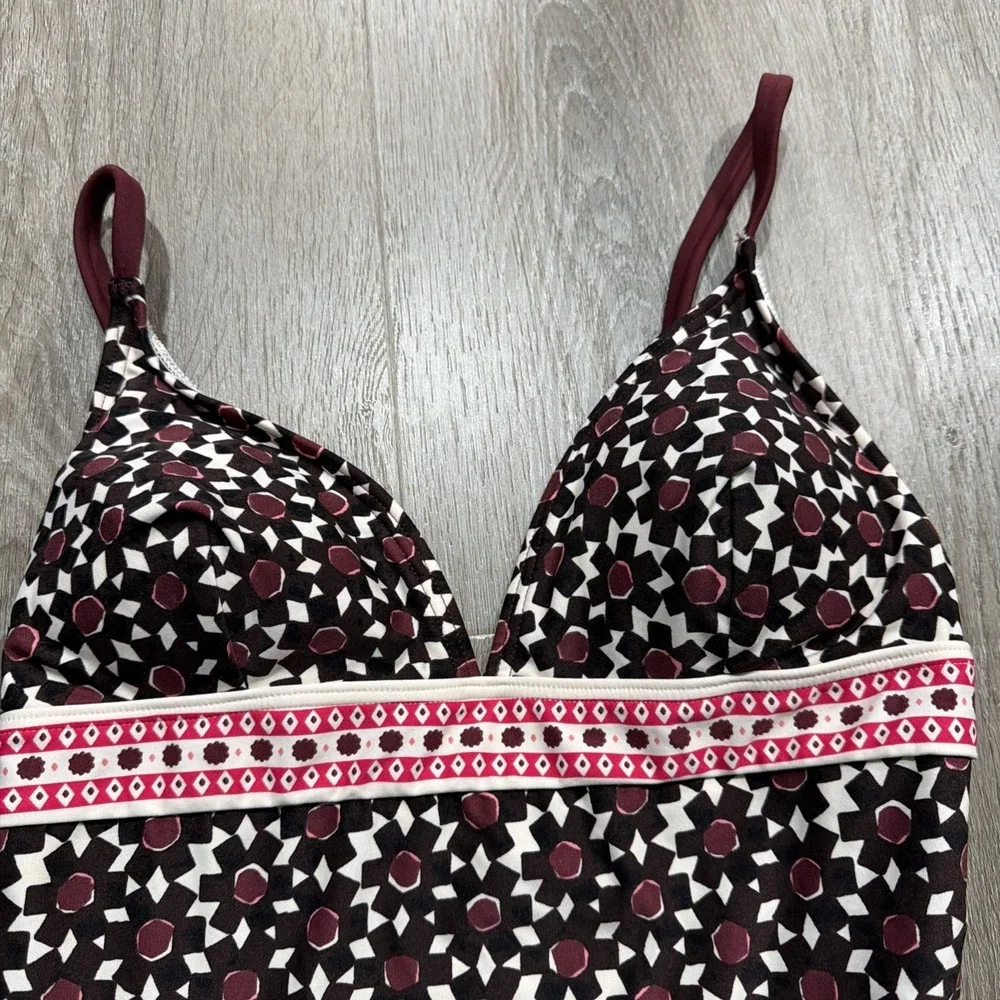 Kate Spade Womens One Piece Swimsuit Coronado Beach Triangle‎ Floral Size S